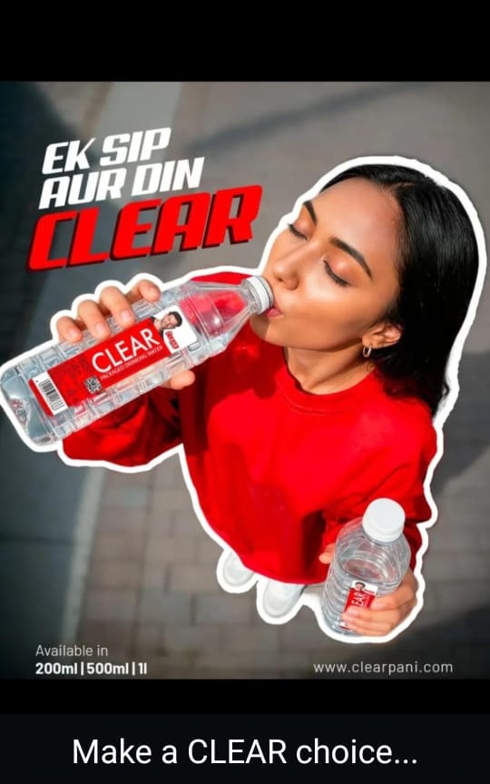 Ek Sip Aur Din CLEAR — premium drinking water campaign